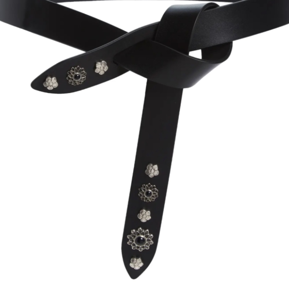 NEW $285 ISABEL MARANT Lecce Studded Leather Belt in Black in size Small! - Picture 3 of 16